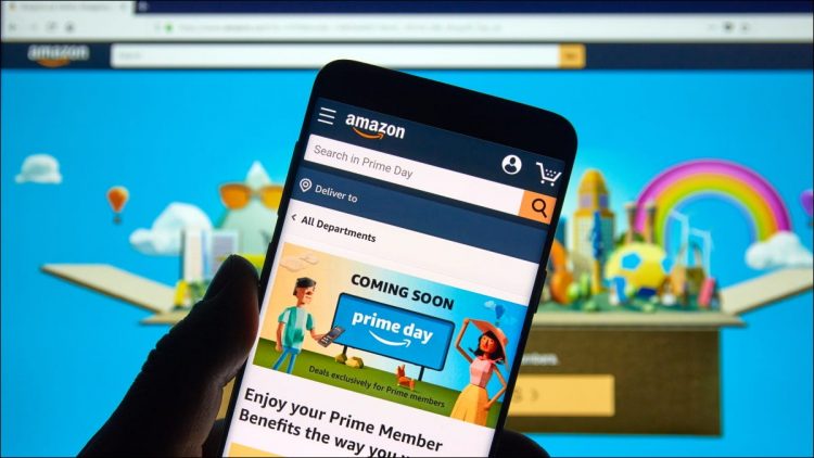 An Amazon Prime promotion displayed on a smartphone.