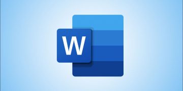 Microsoft Word logo on a blue background.