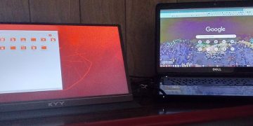 KYY 15.6-inch Portable Monitor as laptop display extension