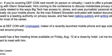 A PR firm claimed Glenn Greenwald will promote Erik Prince's new smartphone. "All a lie", he says