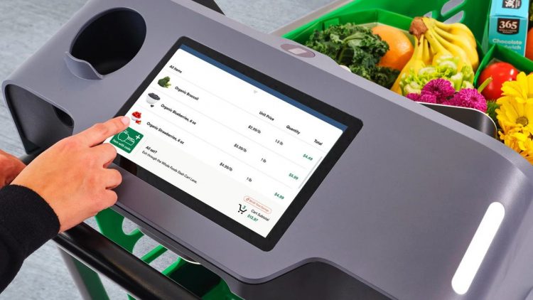 Amazon’s new smart shopping cart looks like it has a pair of eyes peering at your groceries