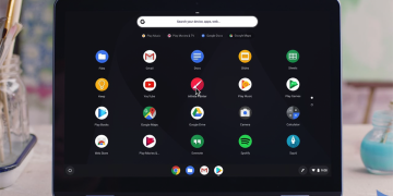 A laptop running Chrome OS