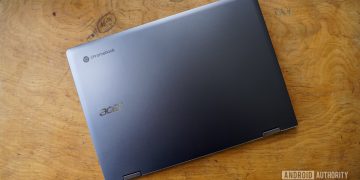 Acer Chromebook Spin 714 top surface