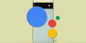Pixel 6 with the Google Assistant logo.