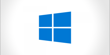 A Windows Logo on a white background. Header.