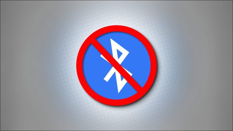 A crossed-out Bluetooth logo
