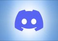 The purple Discord logo on a blue background.