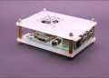 A Raspberry Pi computer in housing