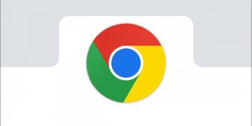 Chrome logo on a tab.
