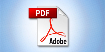 Adobe PDF logo on a gradient background.