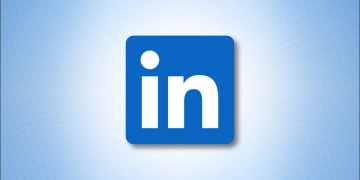 LinkedIn logo on a blue background.