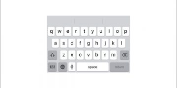 iPhone keyboard.