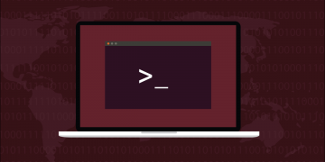 Linux laptop showing a bash prompt