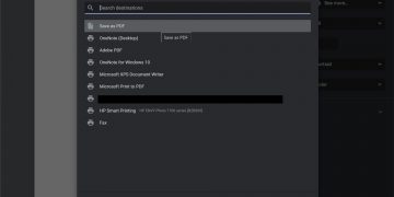 windows print options