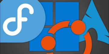 Logos for Windows 11, Fedora Linux, Arch Linux, and Ubuntu Linux