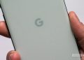 The Google Pixel 6 in Sorta Seafoam color showing the G logo