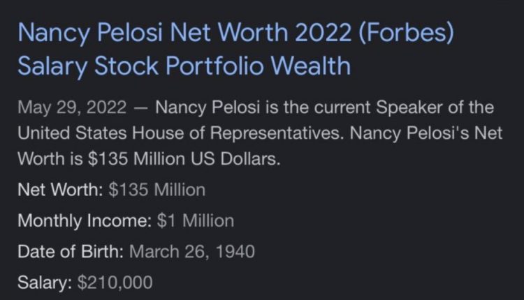 Nancy Pelosi (net worth $135 million) emails voters: if you don't give me money "it will be the single most devastating setback for protecting women's reproductive freedom"