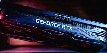 A GeForce RTX 3070 Ti graphics card.