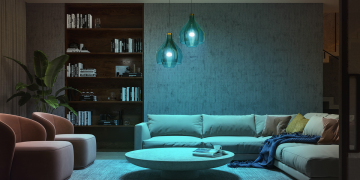 The new Philips Hue Color Ambient 1100 lumen bulbs.