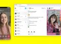Snapchat for Web interface.