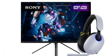 Sony InZone gaming monitor and headset.