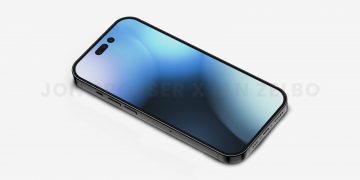 iPhone 14 Pro render: Apple's new display design.