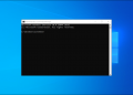 Command Prompt open on Windows 10 background header