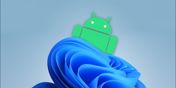 Windows 11 wallpaper with Android robot.