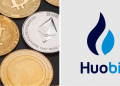 crypto currency coin isolated on black background