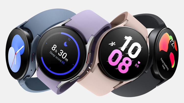 The Galaxy Watch 5 in four colors.