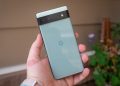 Pixel 6a held in a hand