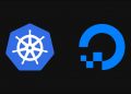 Graphic showing the DigitalOcean and Kubernetes logos