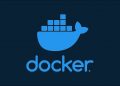 Graphic showing the Docker logo