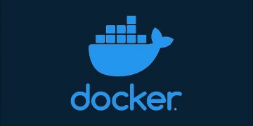 Graphic showing the Docker logo