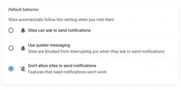 How to block annoying on-site notifications with Chrome