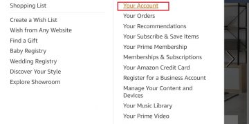 amazon how to open your account page