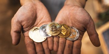 Cryptocurrency golden bitcoin image for crypto currency