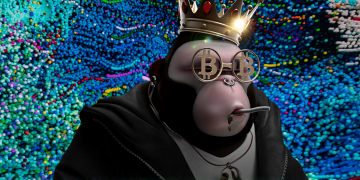 MetaKongz NFT in front of metaverse background