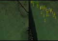 Aerial satellite image showing Scottish deer identified by yellow squares.
