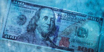 frozen money benjamin franklin currency