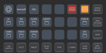 A screenshot of Microsoft Flight Simulator buttons on a Stream Deck.