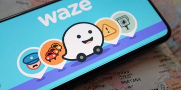Waze app on a phone