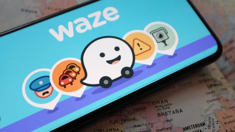 Waze app on a phone