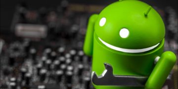 Android robot figure.