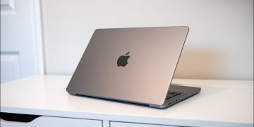 A 2021 MacBook Pro (14-inch) laptop.