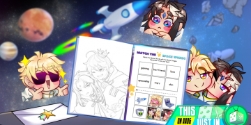Galaxy-Boy Delivery VTuber Printables! Upcoming Kids Show featuring two VTubers on YouTube