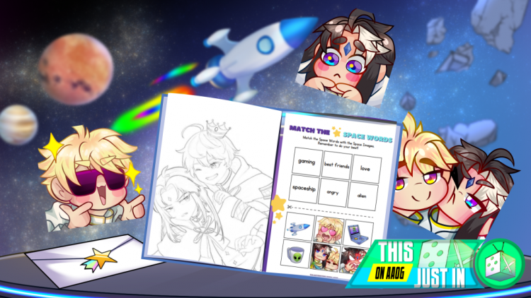 Galaxy-Boy Delivery VTuber Printables! Upcoming Kids Show featuring two VTubers on YouTube