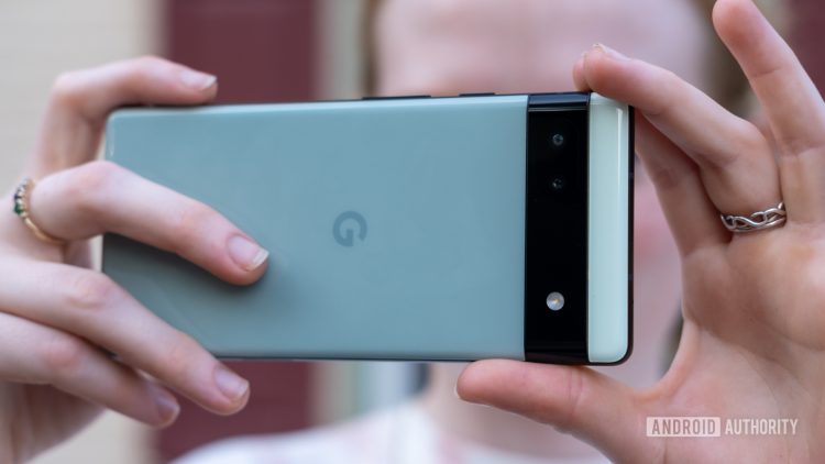 google pixel 6a camera in hand