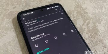 Google Play Store changelog section