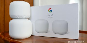 google nest wifi review next to box